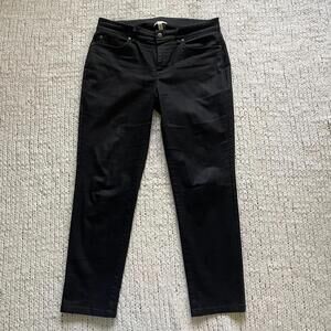 Eileen Fisher Women's Sleek Black Slim Leg Jean - Size 10